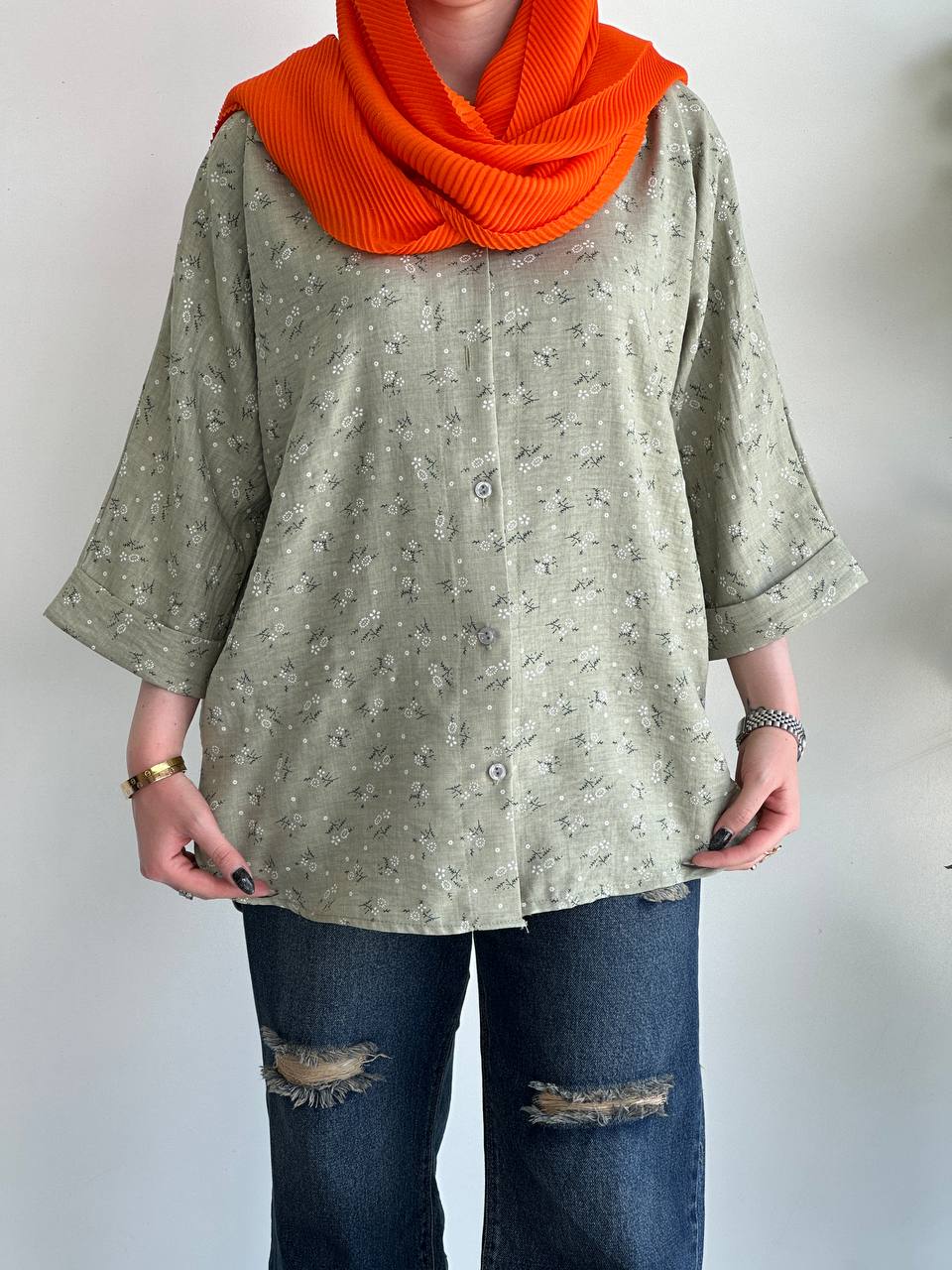 شومیز گل گچی تابستونی